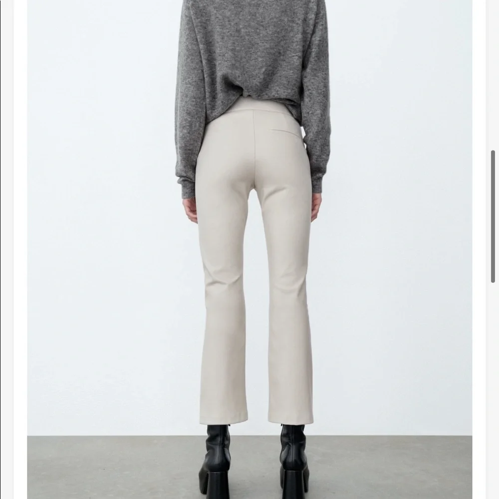 NWT Zara off white mini flare leggings - Picture 2 of 8